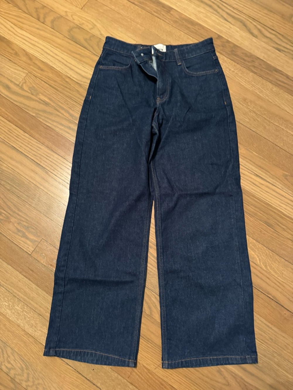 Sezane Le Wide Leg Trouser Dark Indigo Jeans